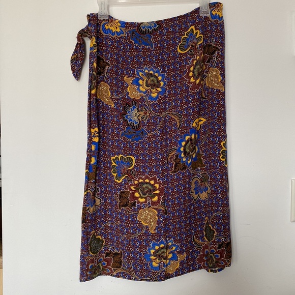 Sezanne flowy midi skirt EU 40 floral bohemian pattern - Picture 2 of 8